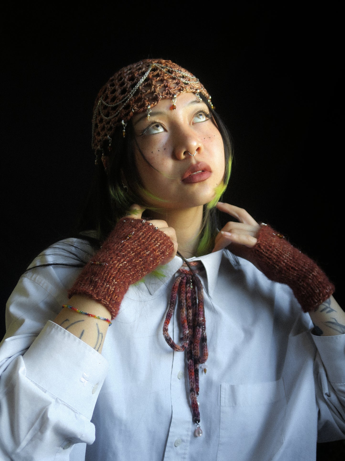 Warm Sunset Fishnet Hat