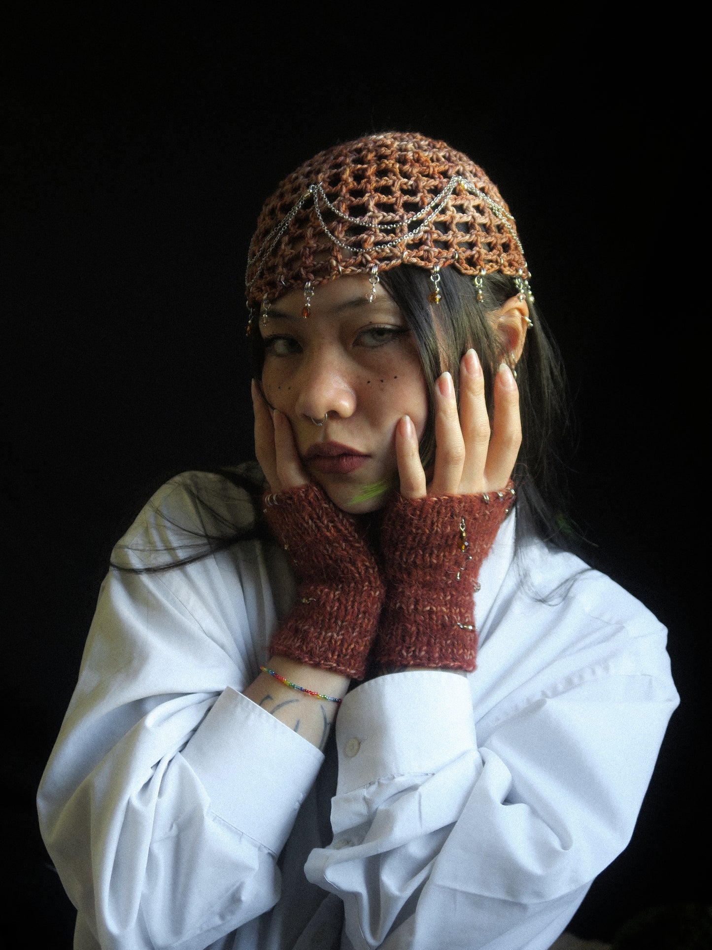 Warm Sunset Fishnet Hat