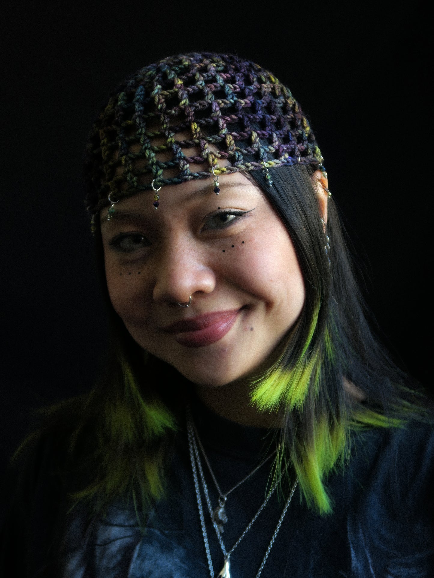 Fluorite Fishnet Hat