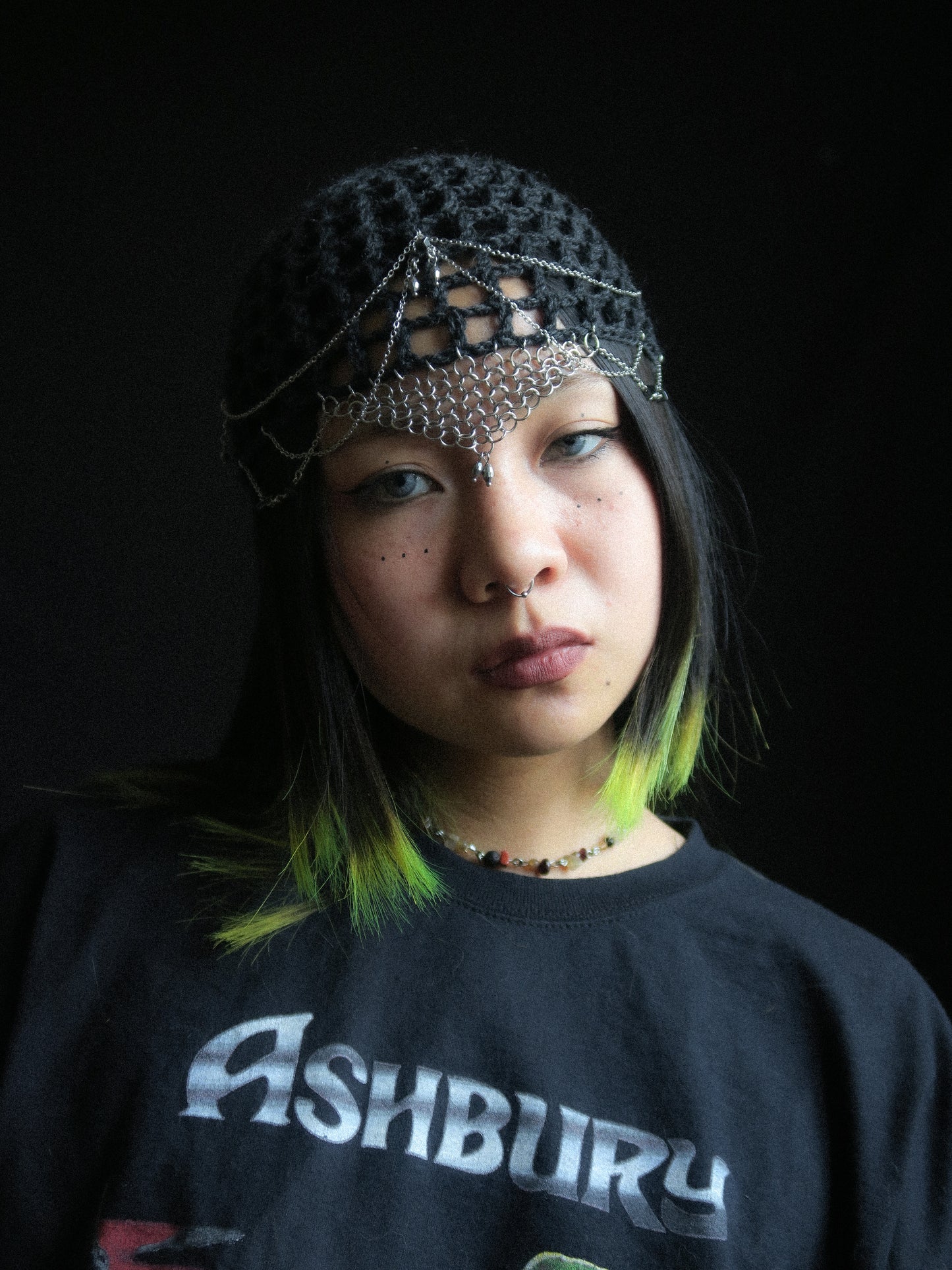 Obsidian Knight Fishnet Hat