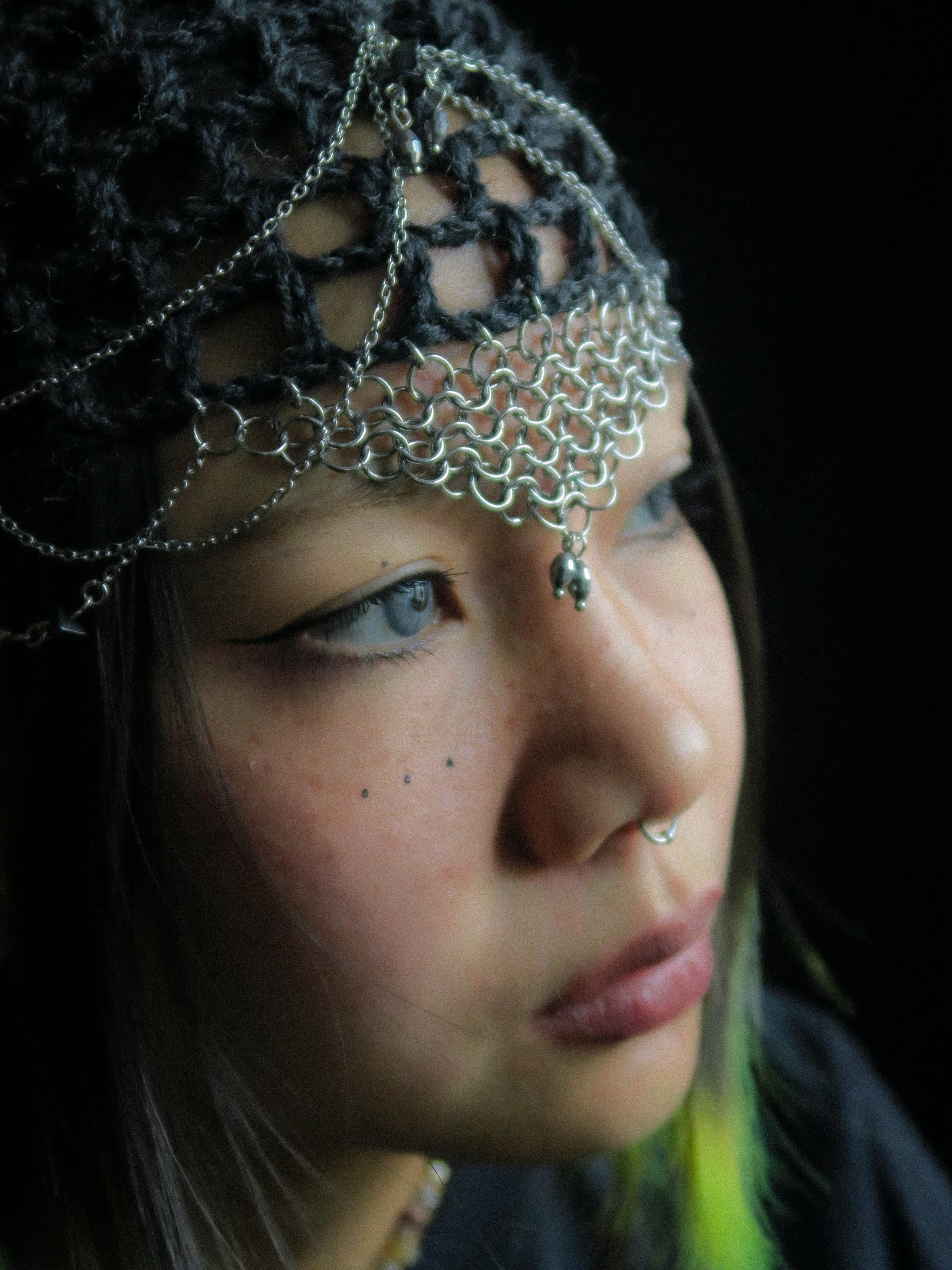 Obsidian Knight Fishnet Hat