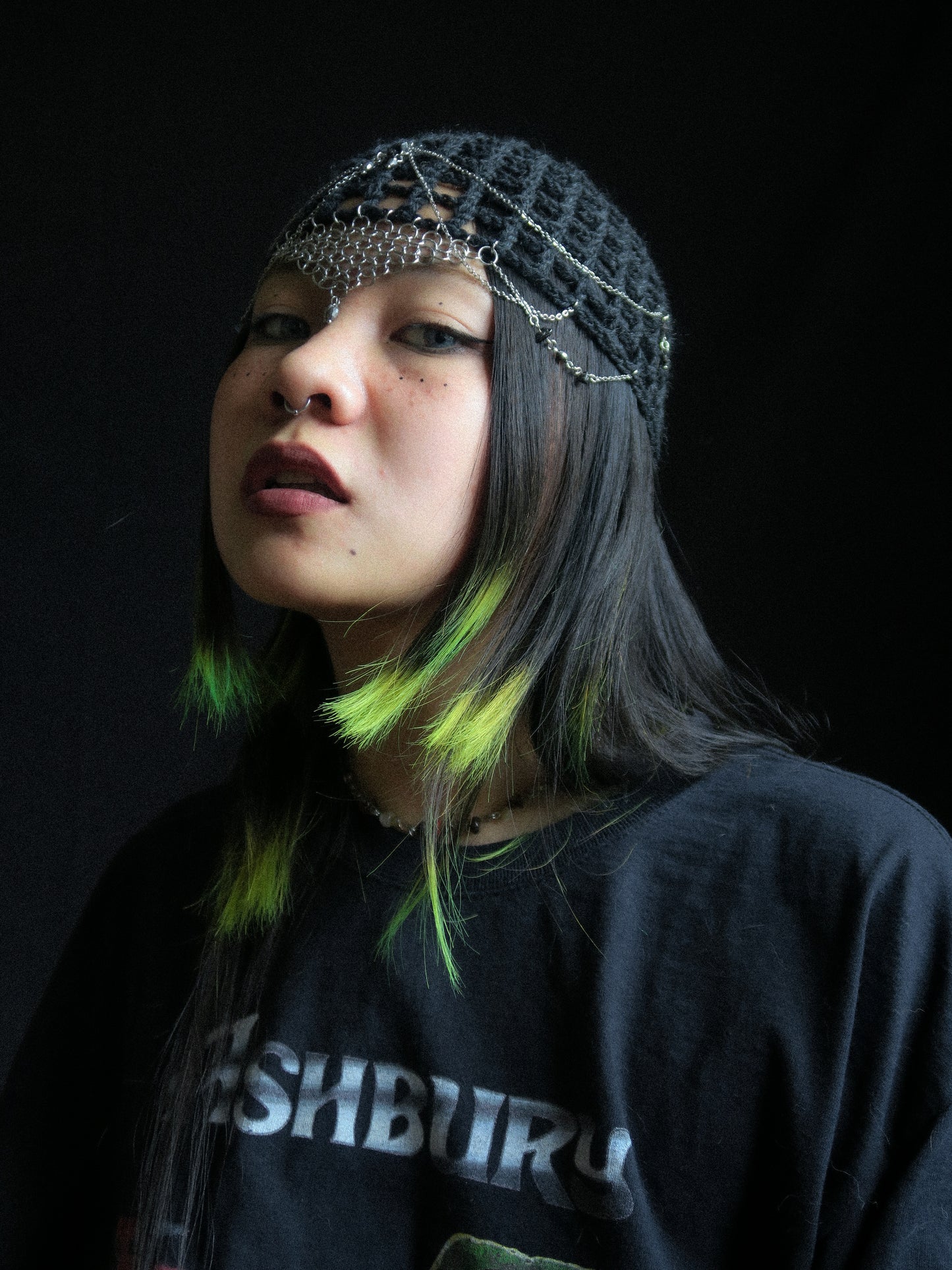 Obsidian Knight Fishnet Hat