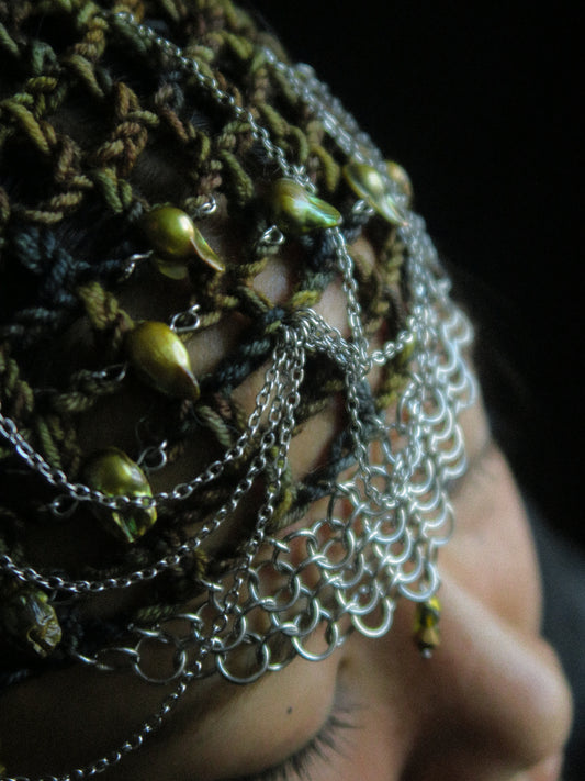 Swampy Pearls Fishnet Hat