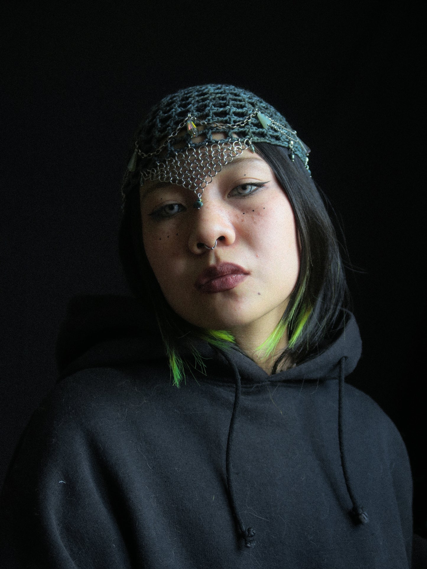 Crystal Jaspe Fishnet Hat