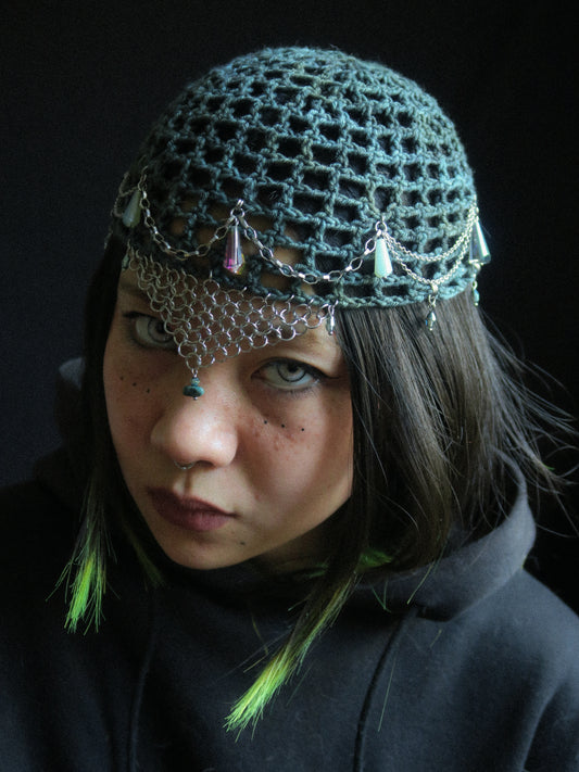 Crystal Jaspe Fishnet Hat