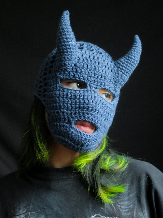 Blue Mask Horned Balaclava