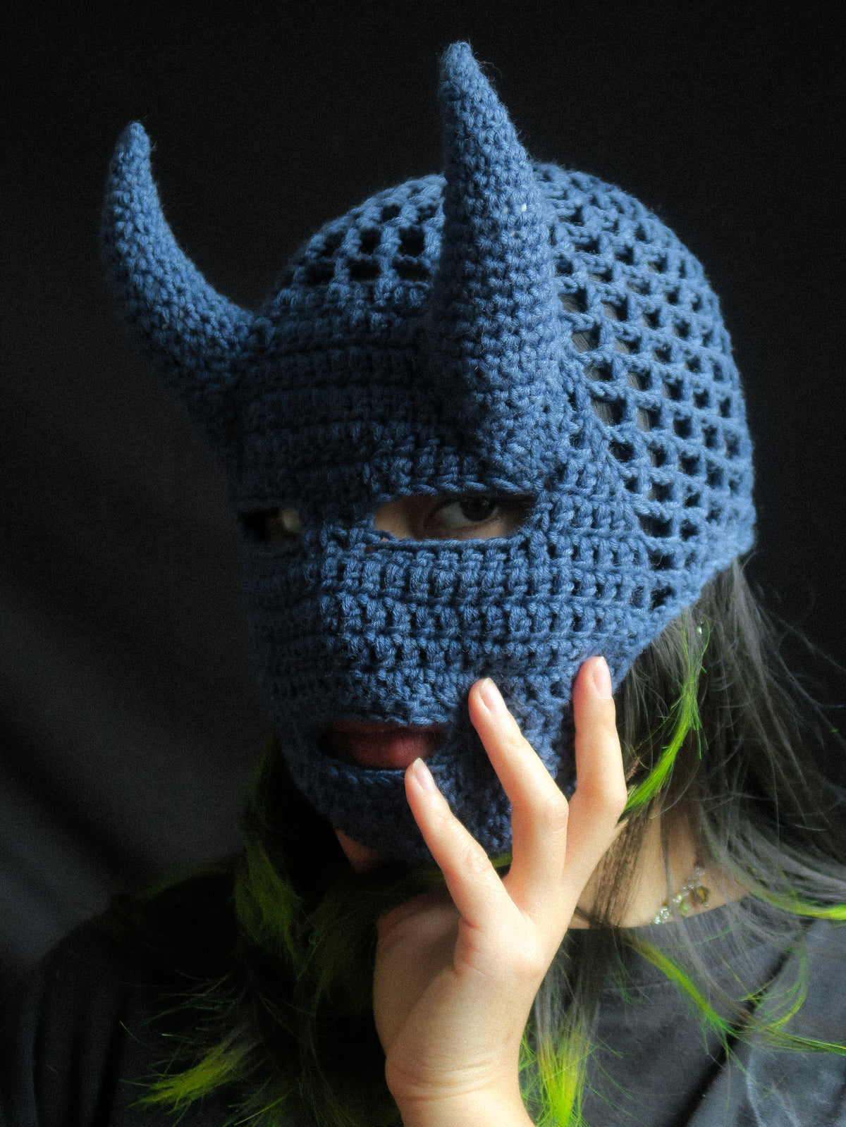 Blue Mask Horned Balaclava