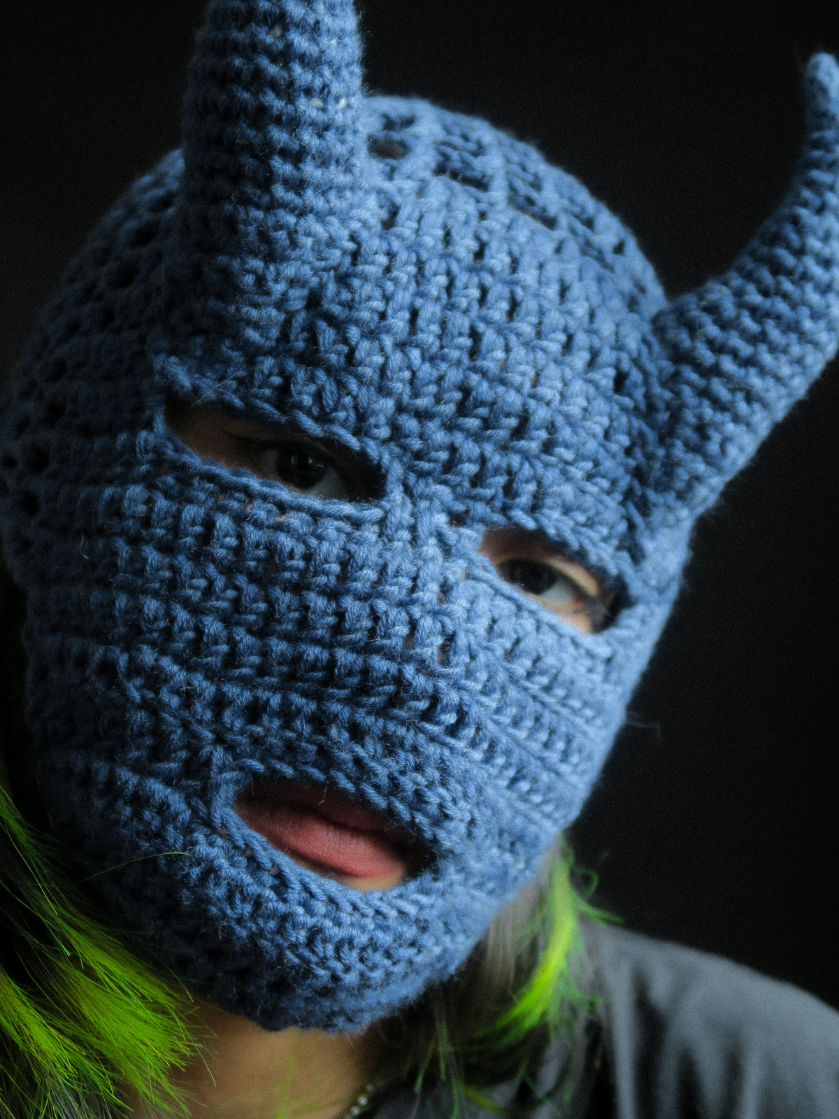 Blue Mask Horned Balaclava
