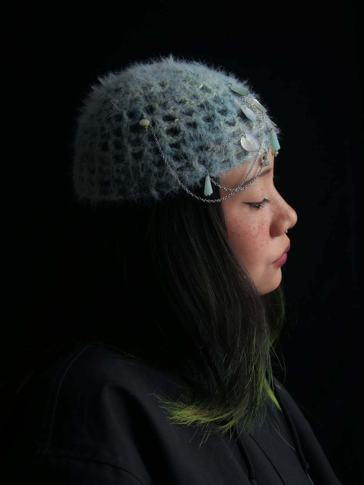 Fluffy Scales Fishnet Hat