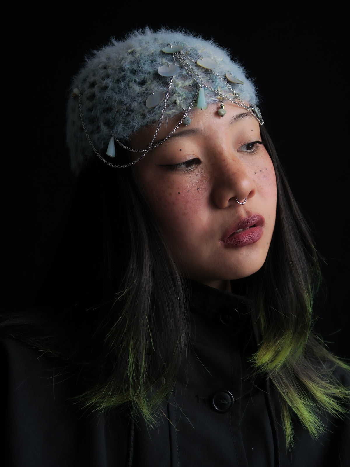 Fluffy Scales Fishnet Hat