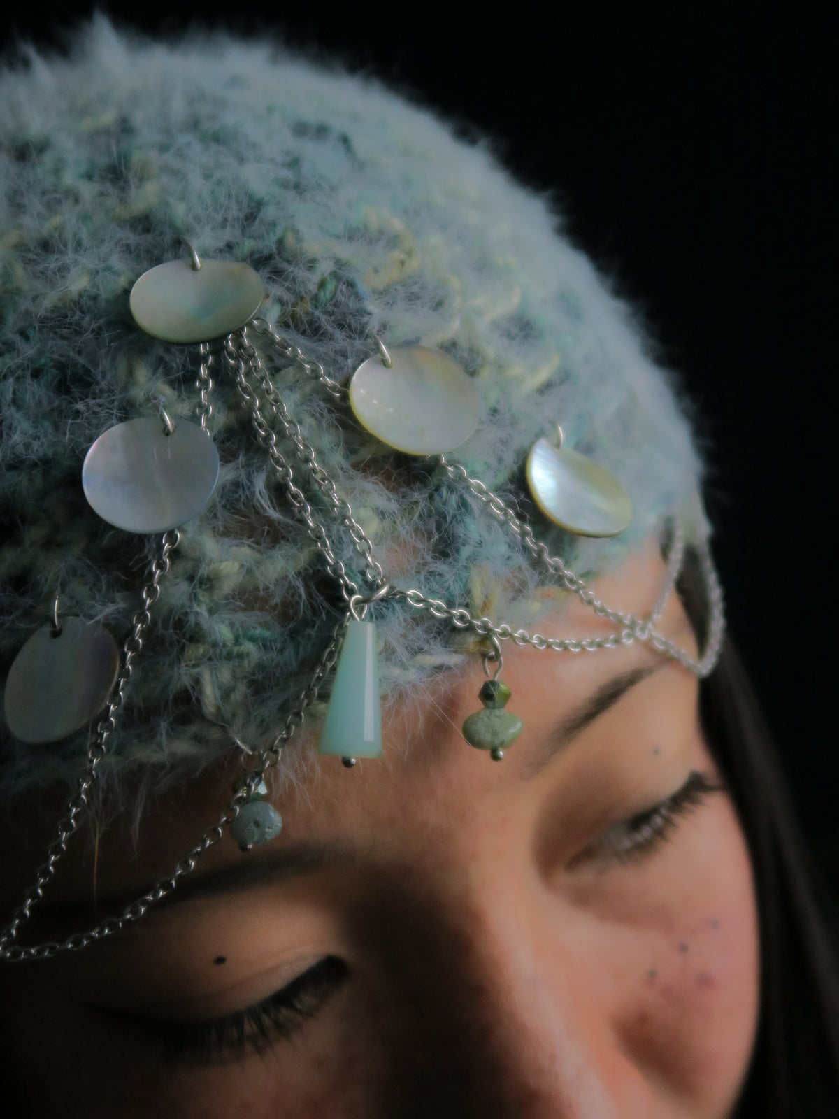 Fluffy Scales Fishnet Hat