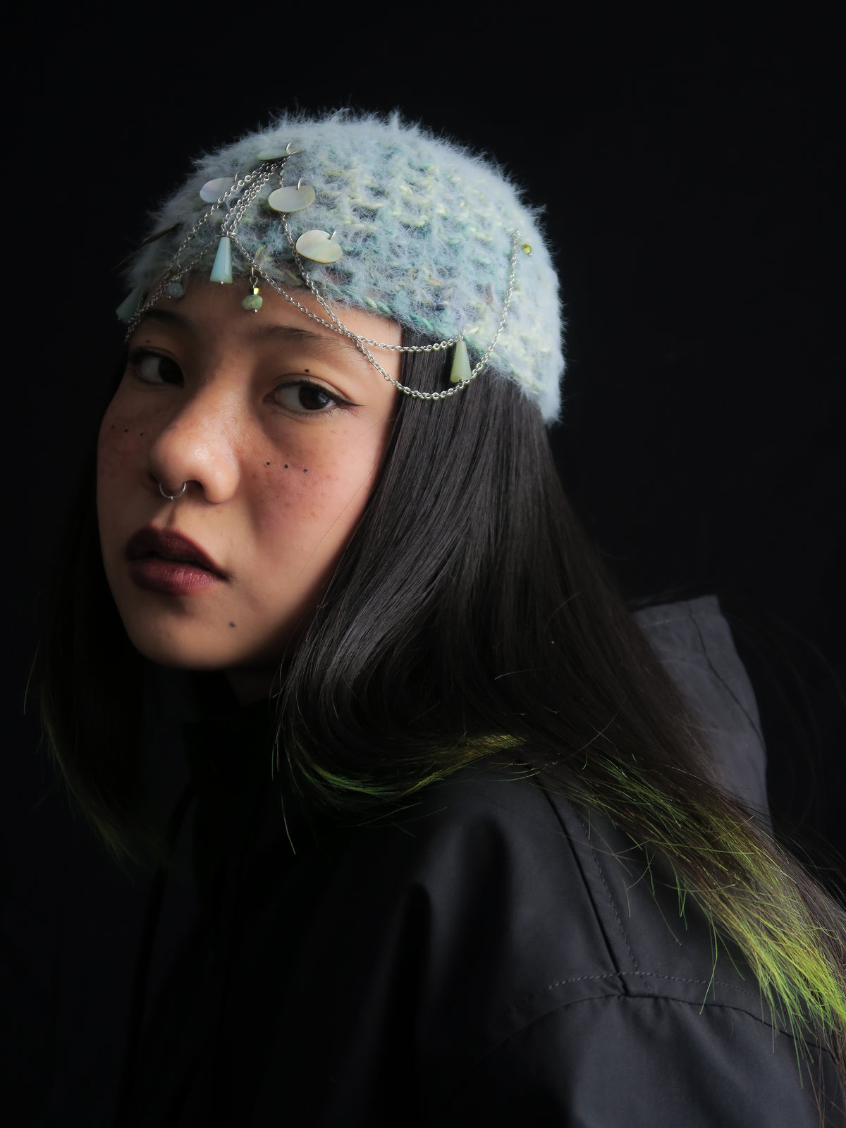 Fluffy Scales Fishnet Hat
