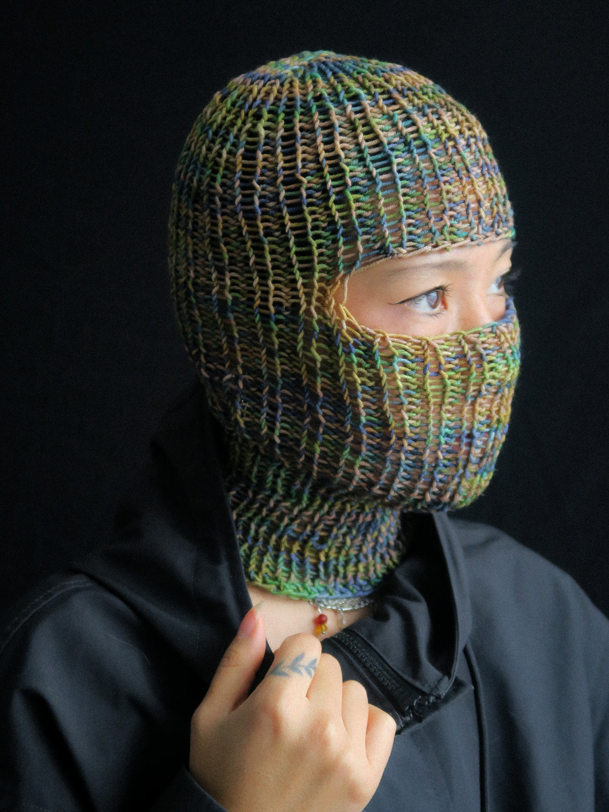Greenish Knitted Balaclava
