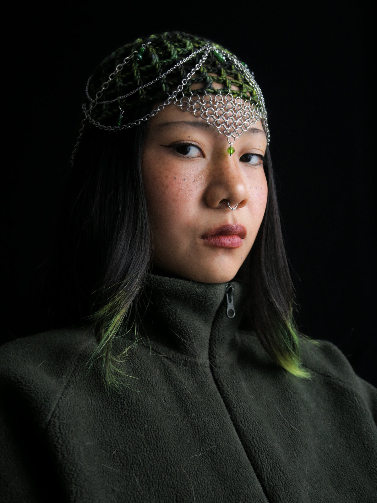 Chained Forest Fishnet Hat