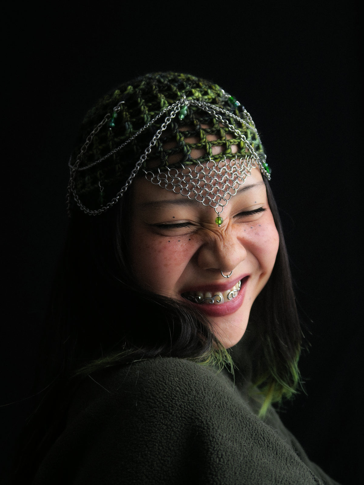 Chained Forest Fishnet Hat