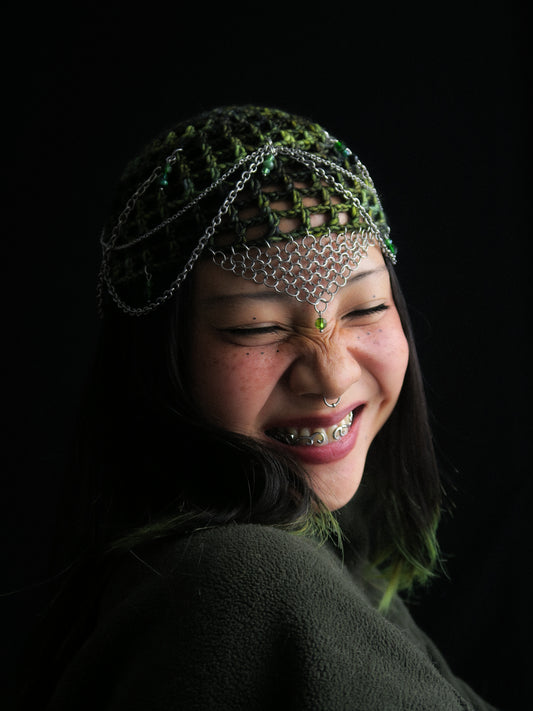 Chained Forest Fishnet Hat