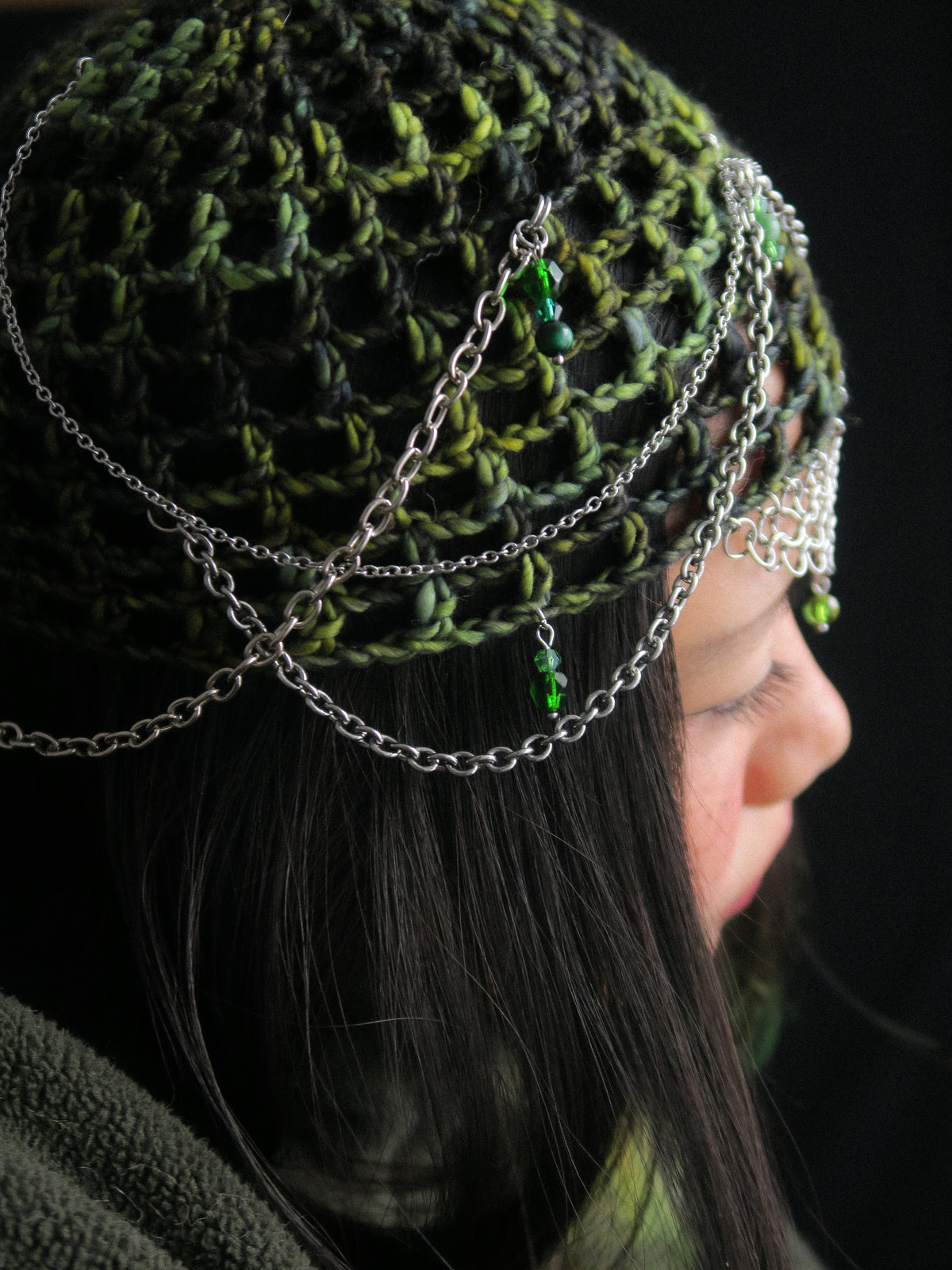 Chained Forest Fishnet Hat