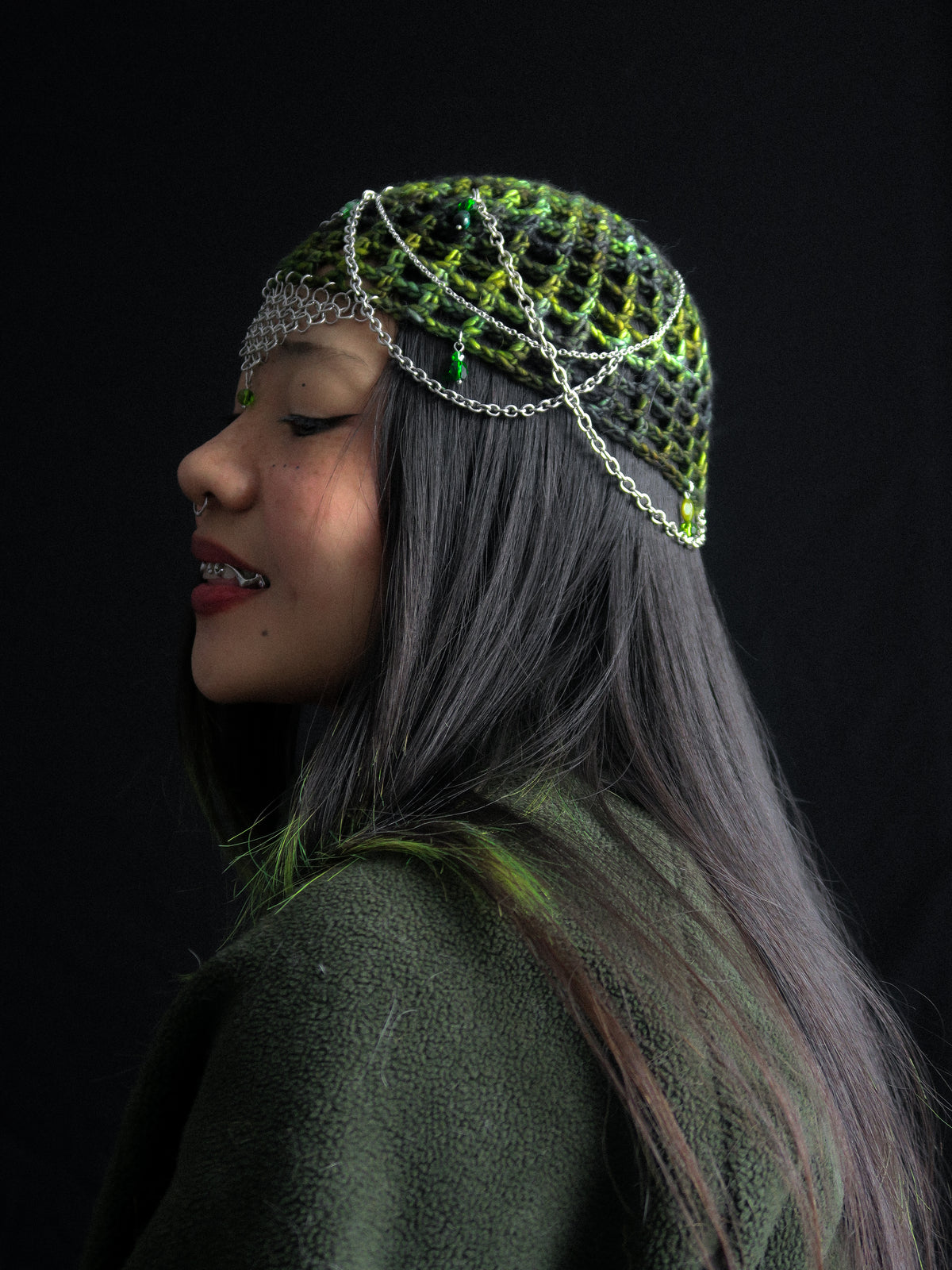 Chained Forest Fishnet Hat