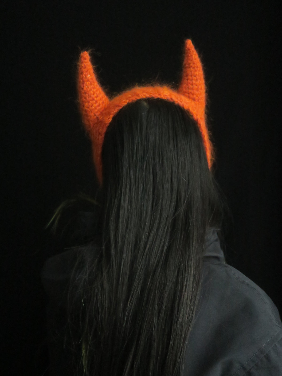 Fluffy Pumkin Horned Earmuff