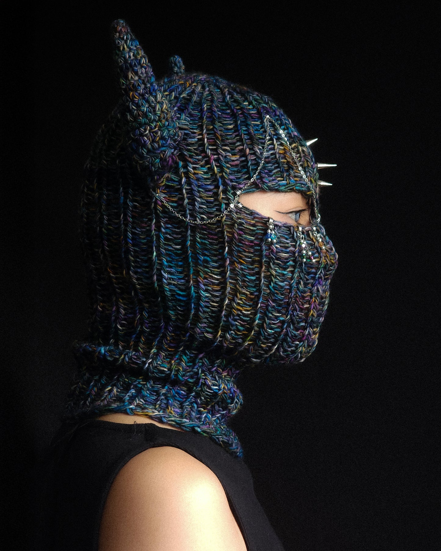 Abyssal Coral Knitted Balaclava