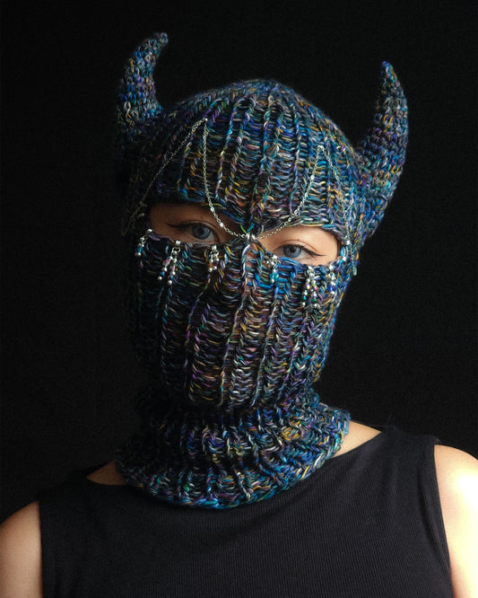 Abyssal Coral Knitted Balaclava