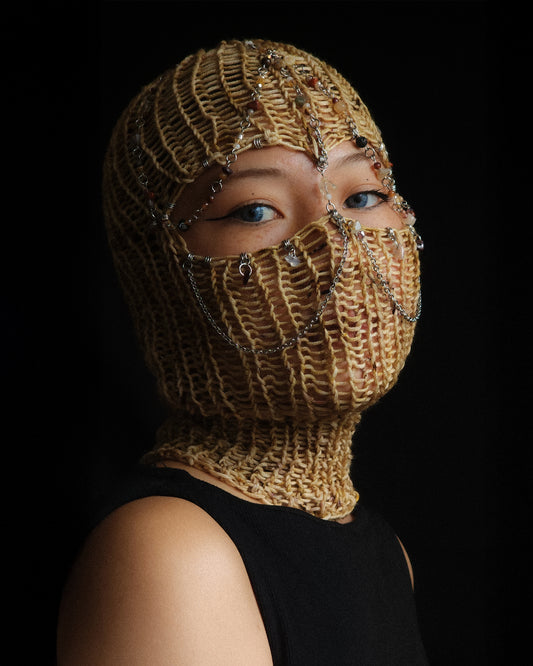 Sand Treasure Knitted Balaclava