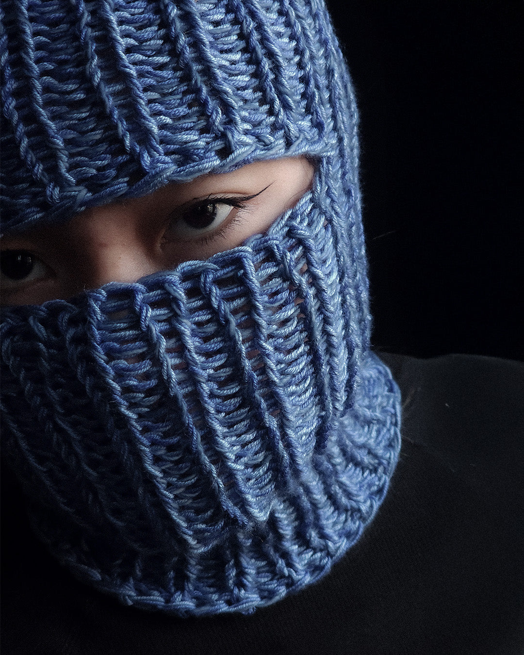 Blue Sky Knitted Balaclava