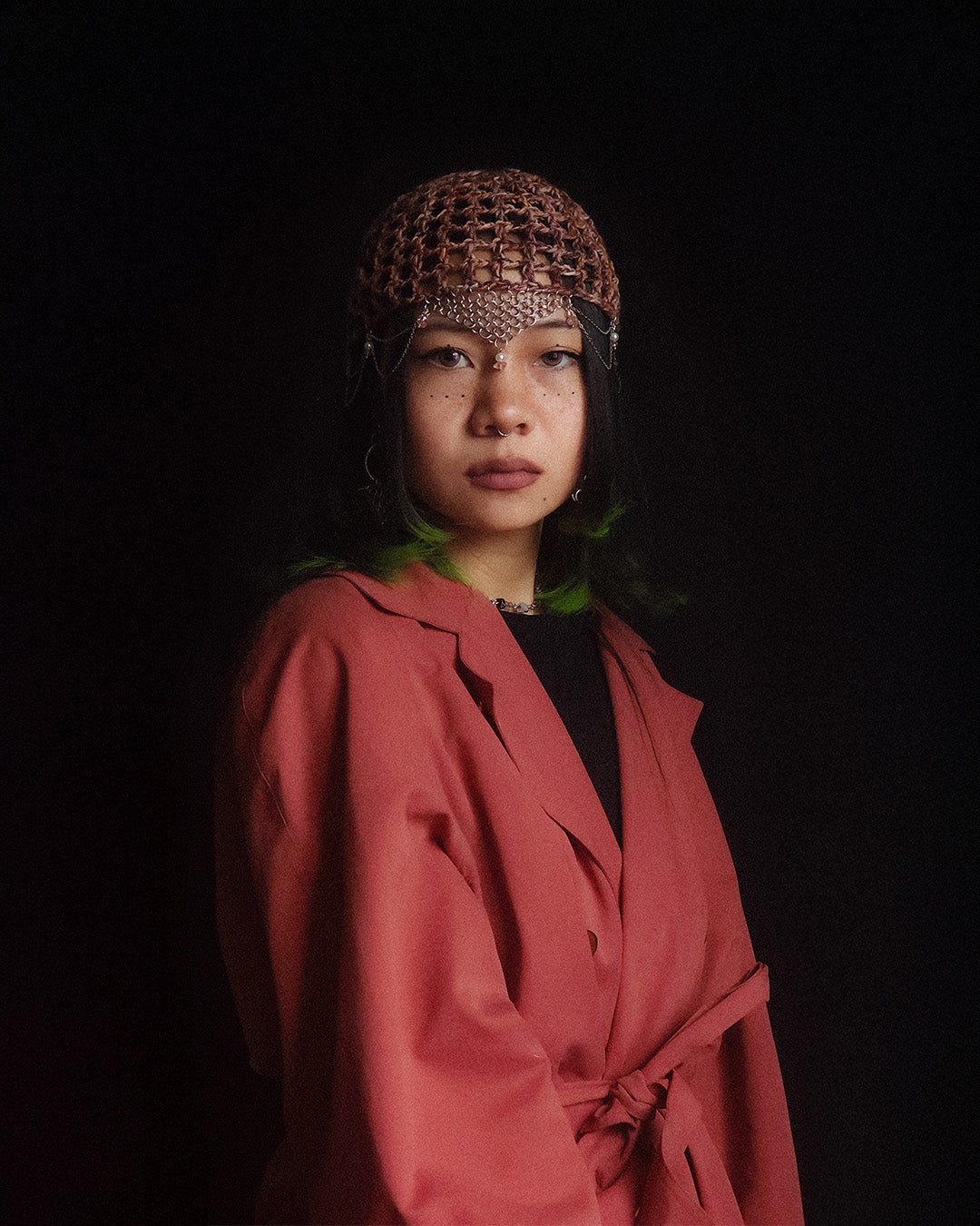 Hot Piggy Knight Fishnet Hat