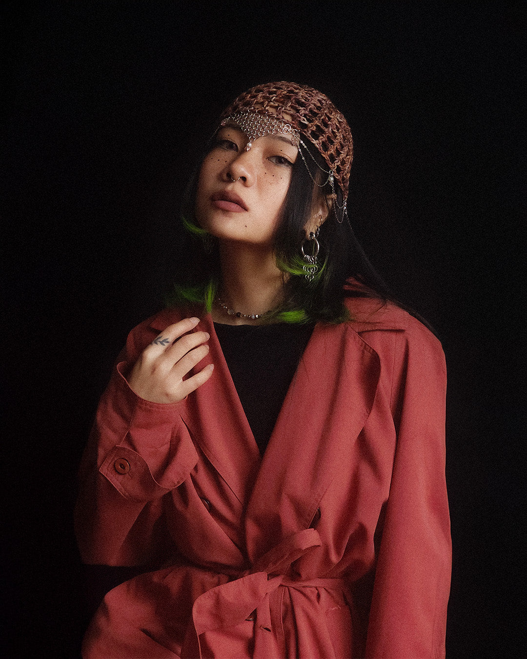 Hot Piggy Knight Fishnet Hat