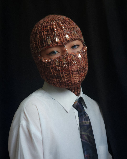 Peachy Knitted Balaclava