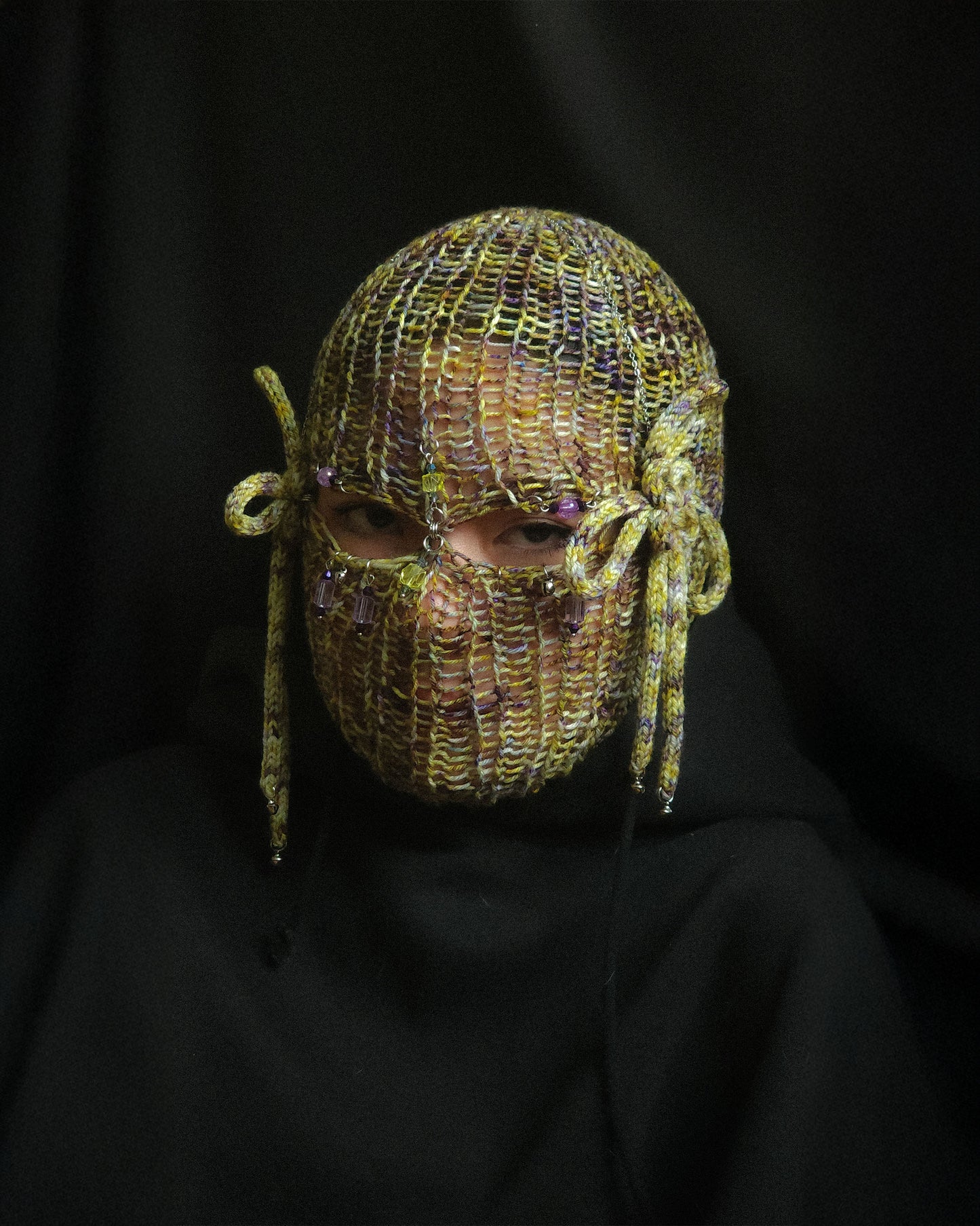 Sulfur Knotted Knitted Balaclava