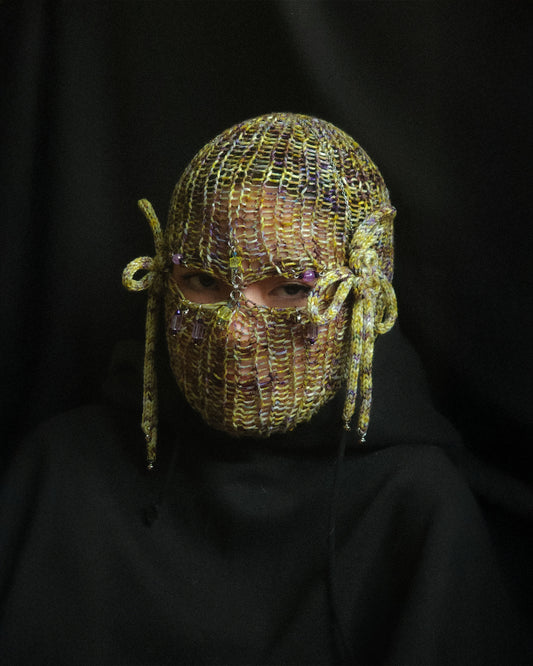 Sulfur Knotted Knitted Balaclava